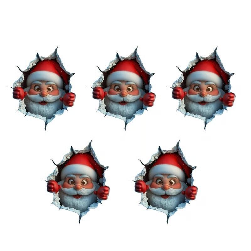 3D Cute Santa Claus Wall Stickers