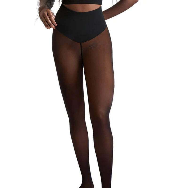 Warm and slimming single-seam shaping leggings