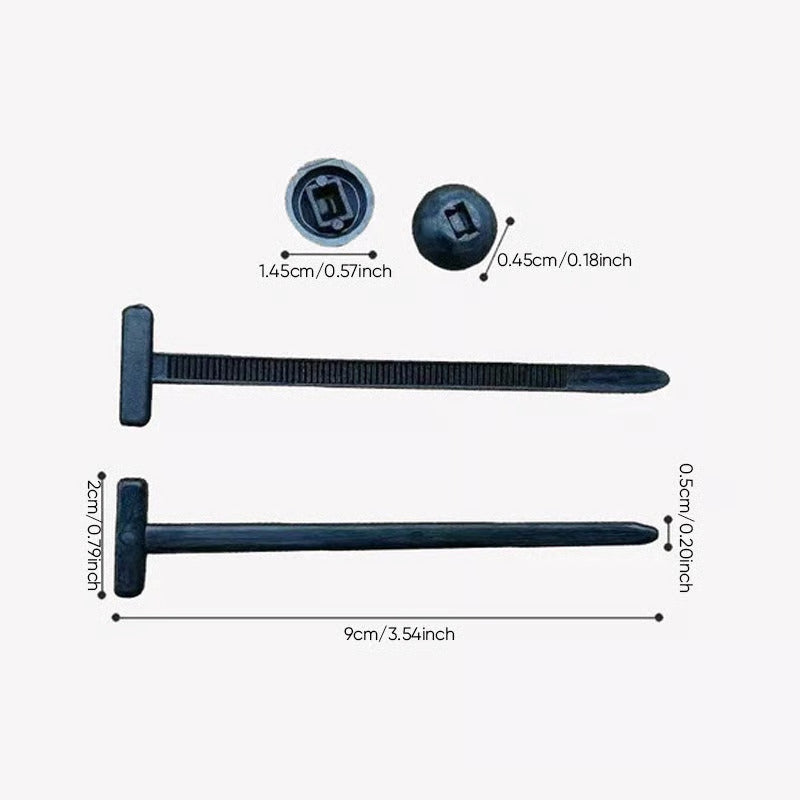 Universal nylon cable tie buckle for automobiles