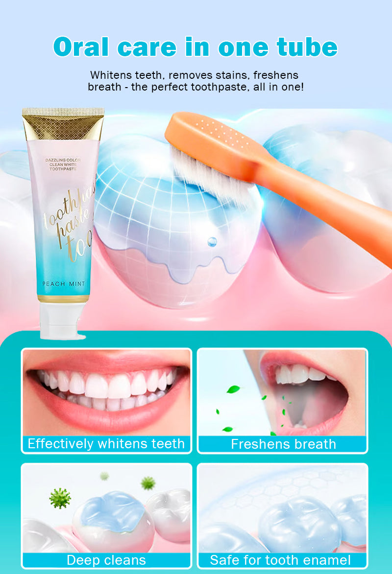Colored whitening toothpaste
