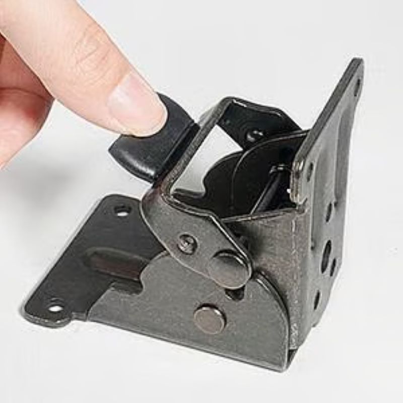 Table support self-locking hinge