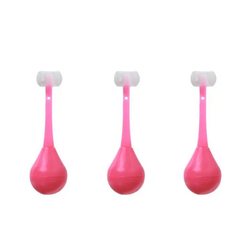 Three-sided tumbler children's toothbrush