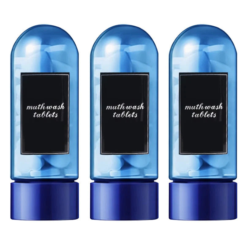 Portable chewable toothpaste tablets