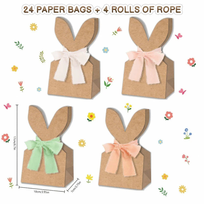 Cute Easter bunny ear pattern tote bag