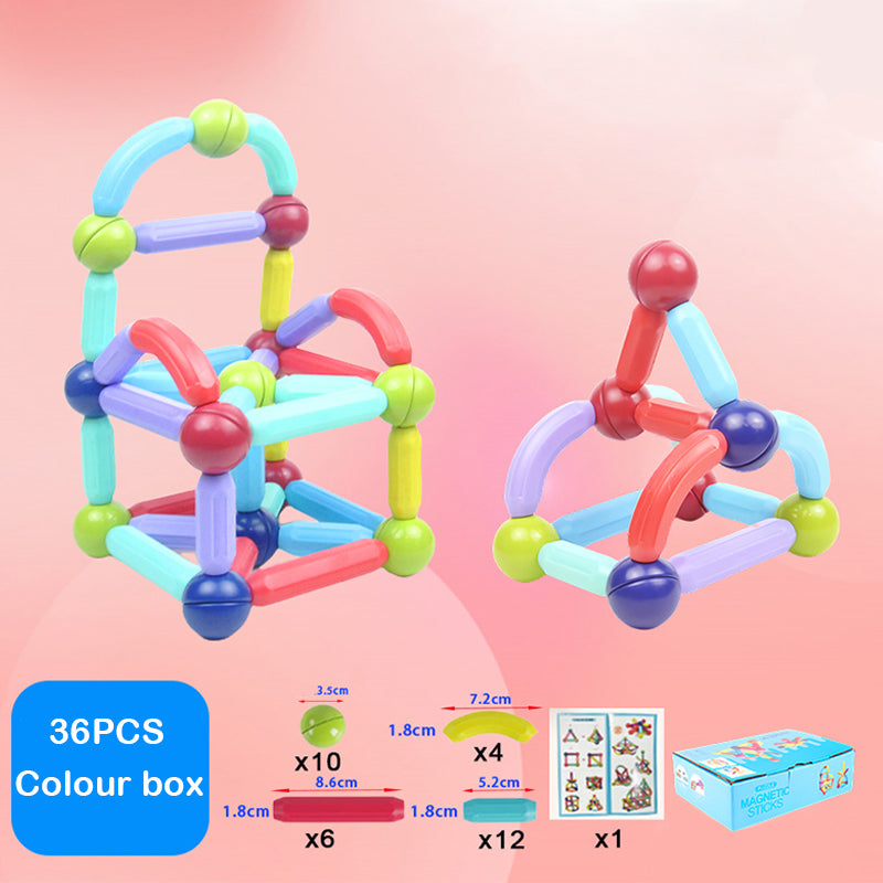Magnetic stick building blocks, suitable for children's early development