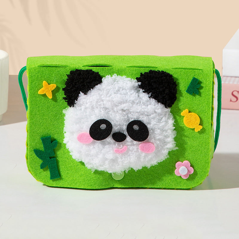 Wool Embroidery Painting Crossbody Bag