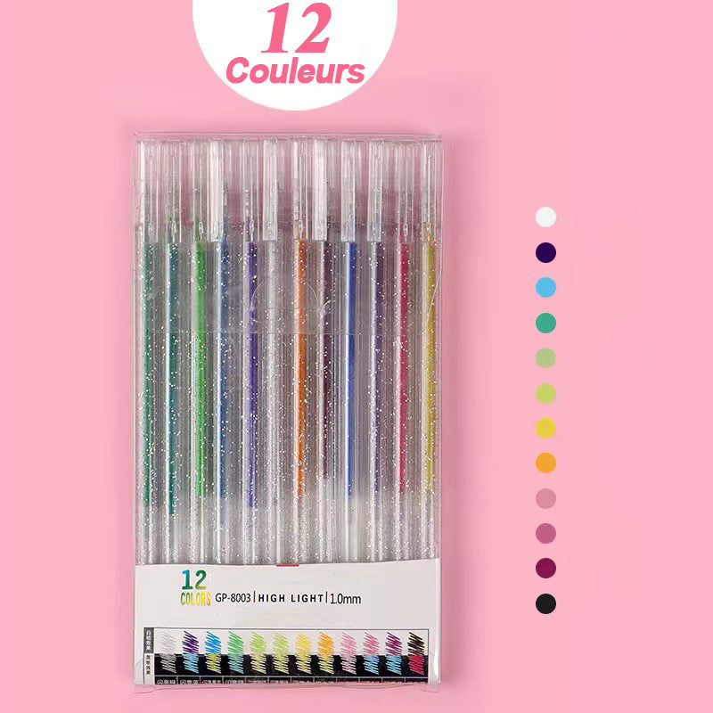 Glitter gel pen set