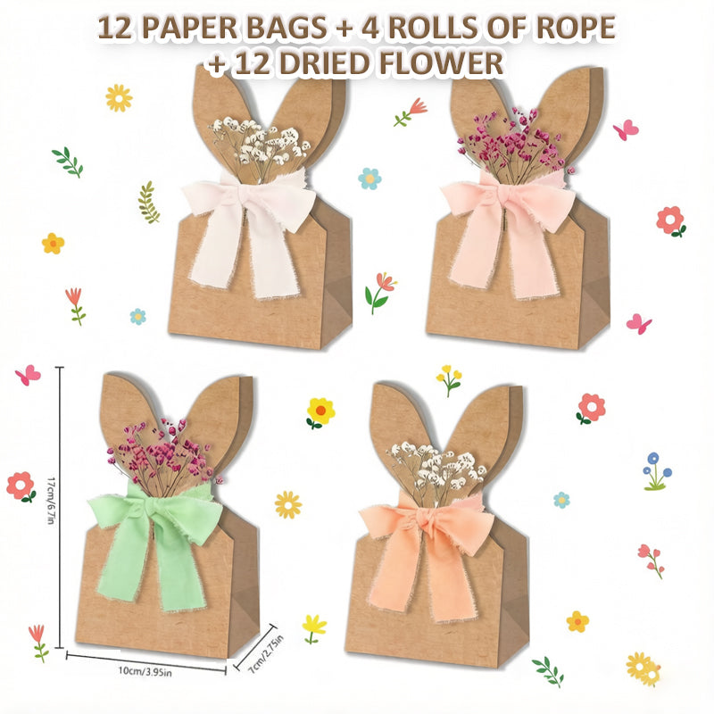 Cute Easter bunny ear pattern tote bag