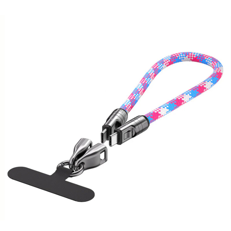 Two-in-one fast charging data cable mobile phone lanyard