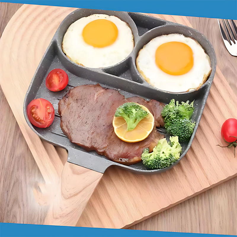 🍳Four-hole egg pan, breakfast omelette household frying pan non-stick pan🥚