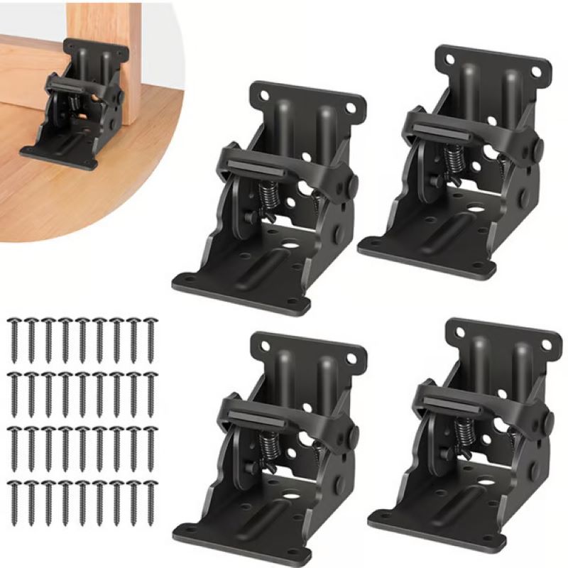 Table support self-locking hinge