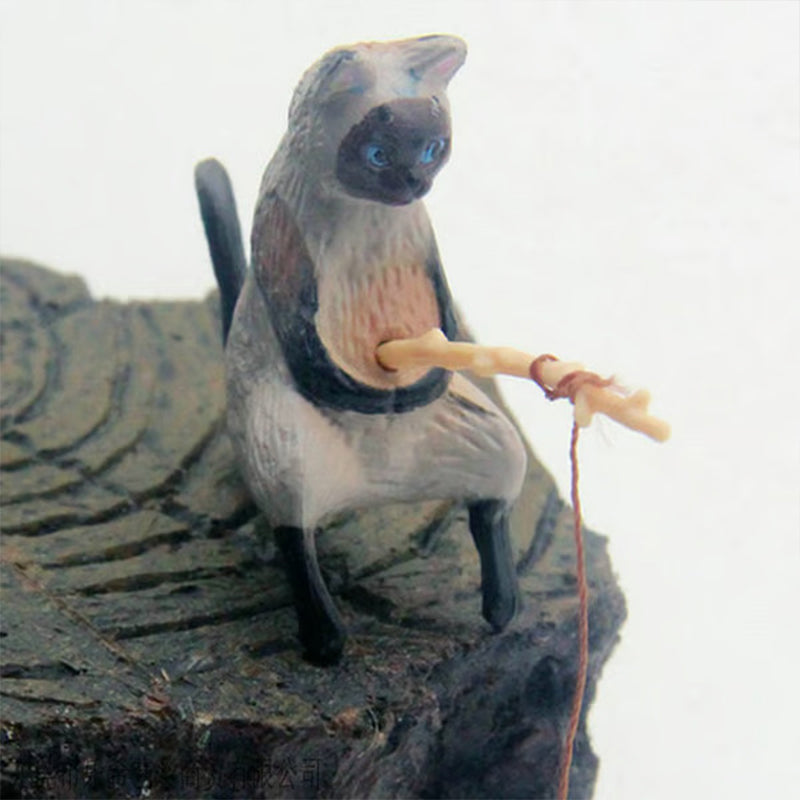 Miniature desktop animal figurine set