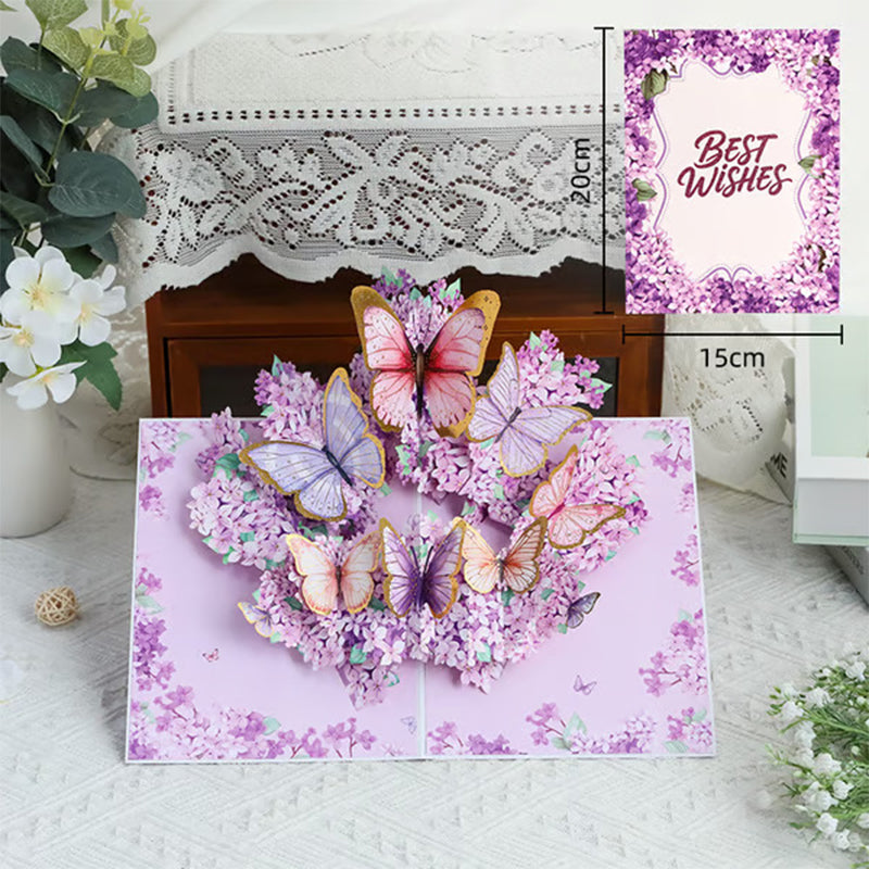 3D pop-up flower greeting cards that never fade