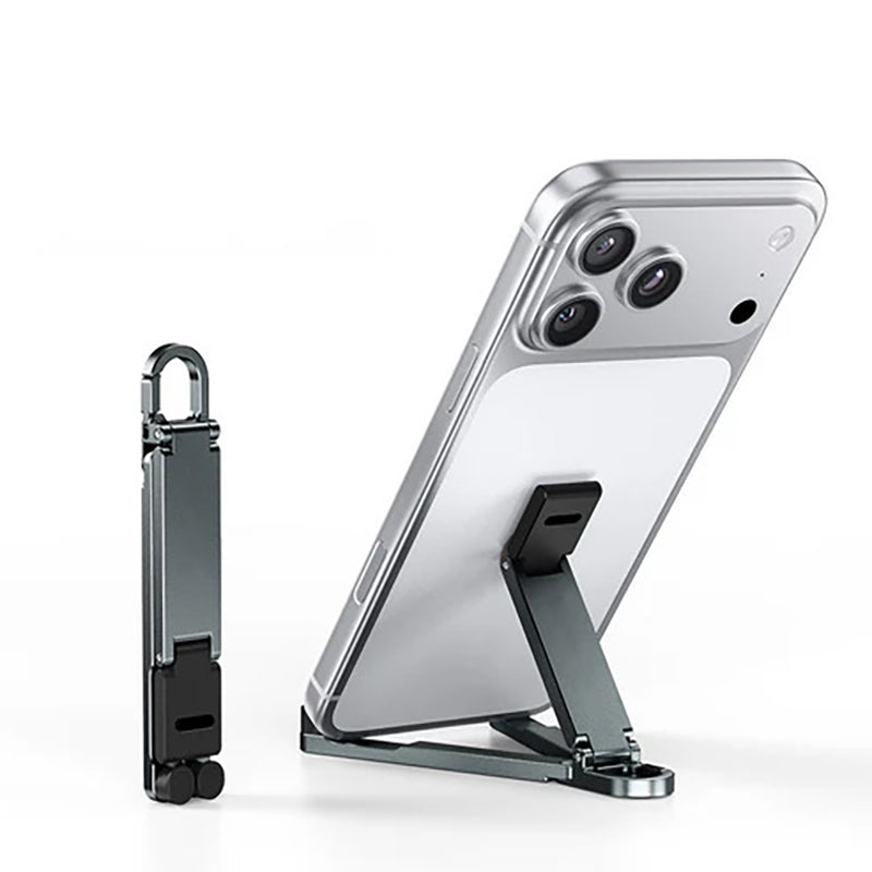 Mini Aluminum Alloy Phone Stand Keychain – Foldable Desktop Stand