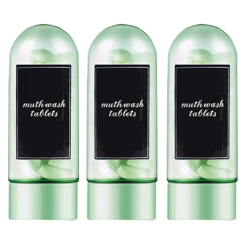 Portable chewable toothpaste tablets