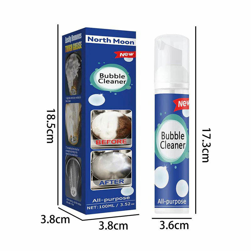 Foaming cleaner for heavy oil stains