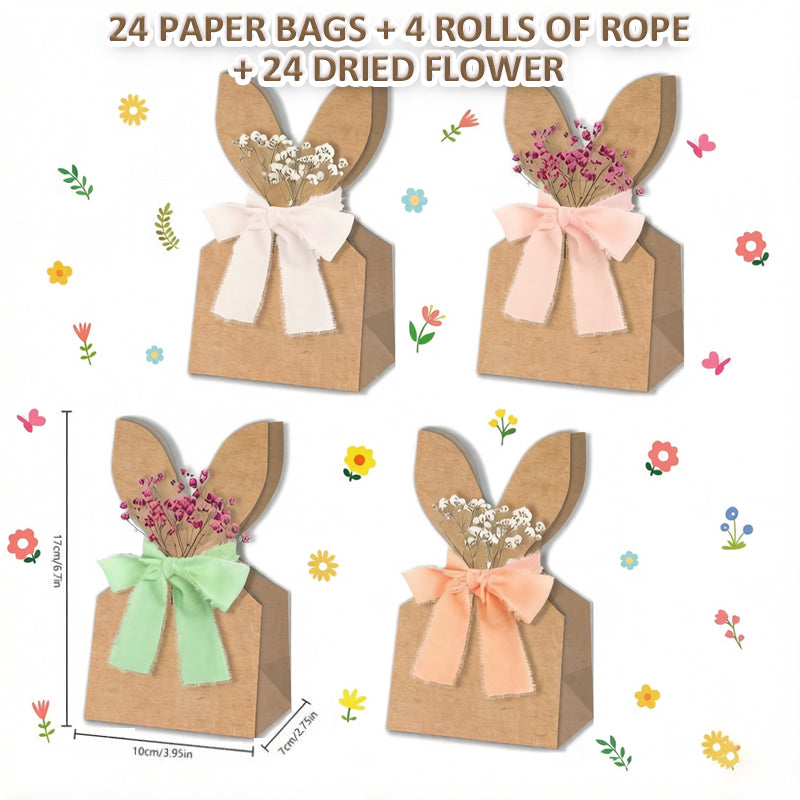 Cute Easter bunny ear pattern tote bag