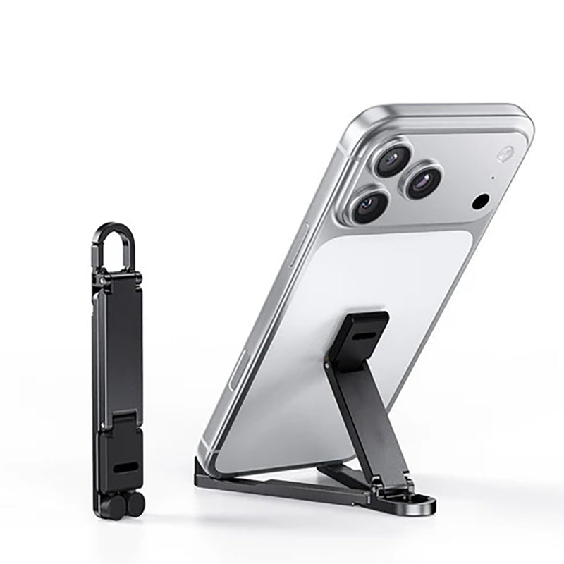 Mini Aluminum Alloy Phone Stand Keychain – Foldable Desktop Stand