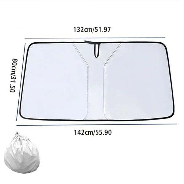 Foldable car windshield sunshade