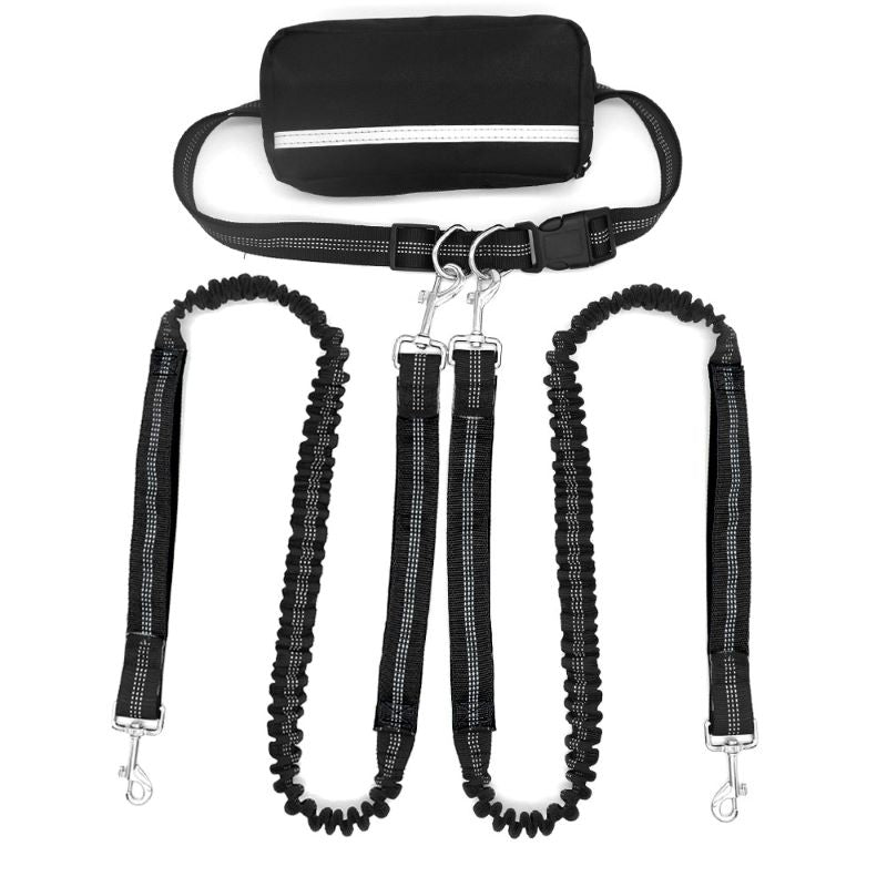 Hands Free Dog Leash with Zipper Bag