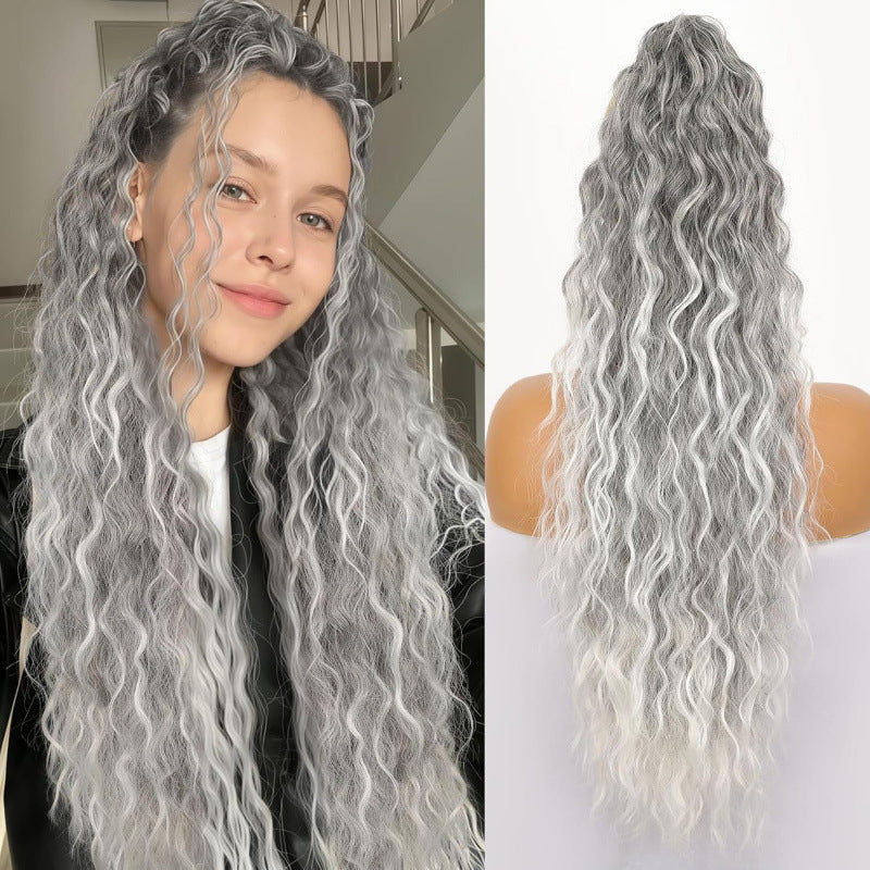 Water ripple ponytail wig