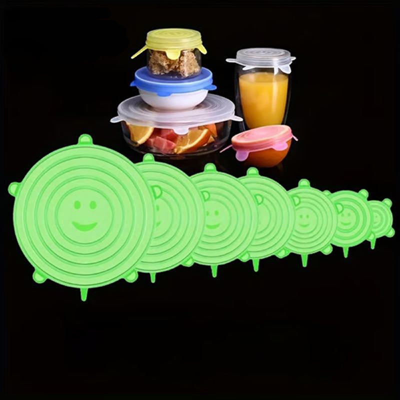 Reusable elastic silicone food storage cover