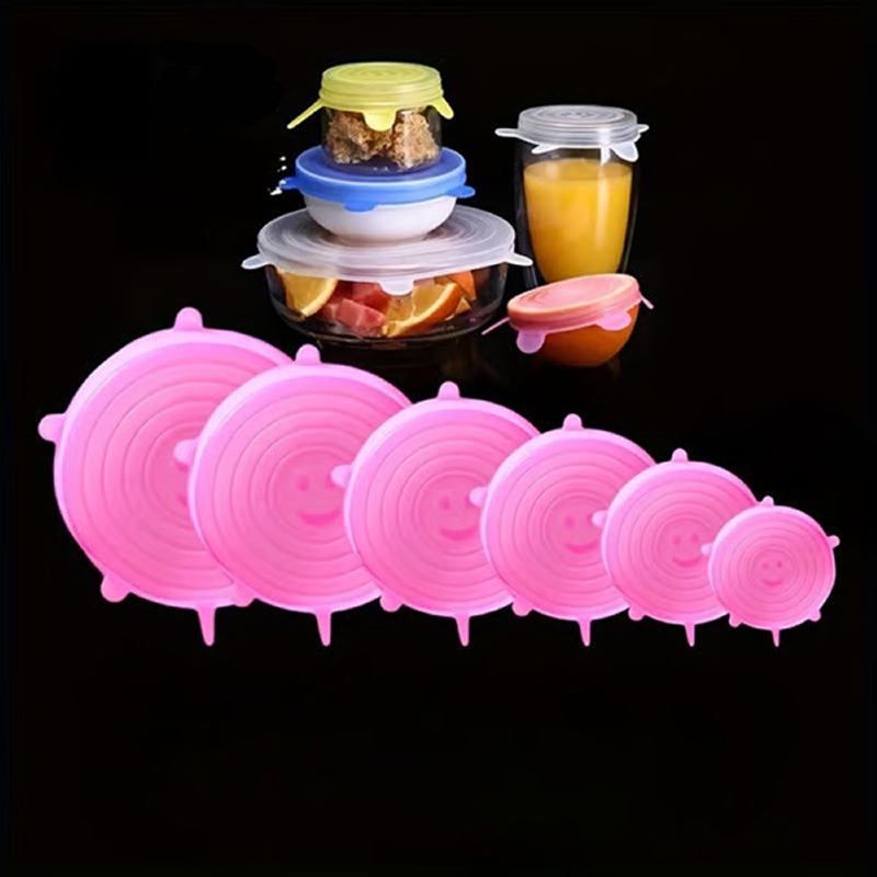 Reusable elastic silicone food storage cover