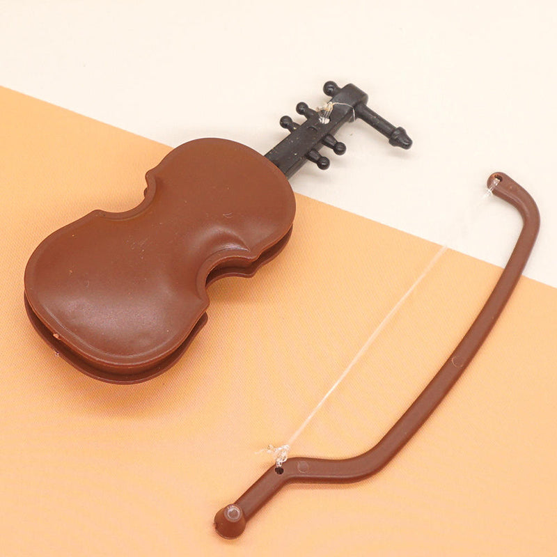 Mini Wooden Violin with Bow-Cute Decorative Piece