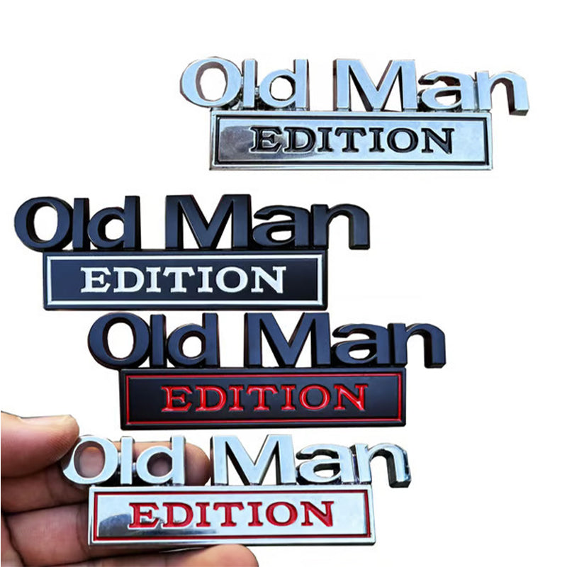 🚗 'Old Man Edition' car emblem