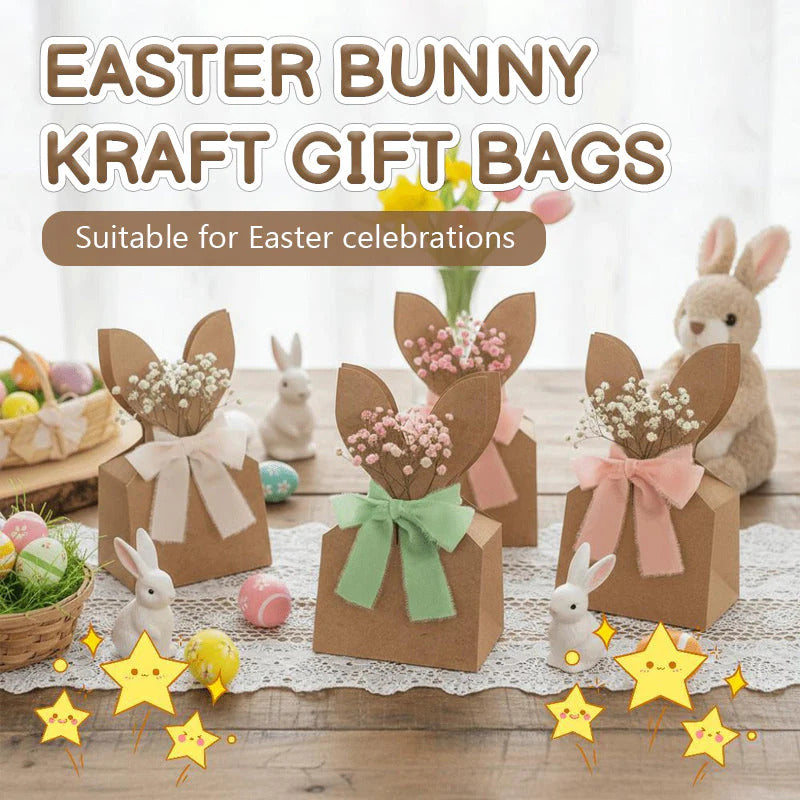 Cute Easter bunny ear pattern tote bag