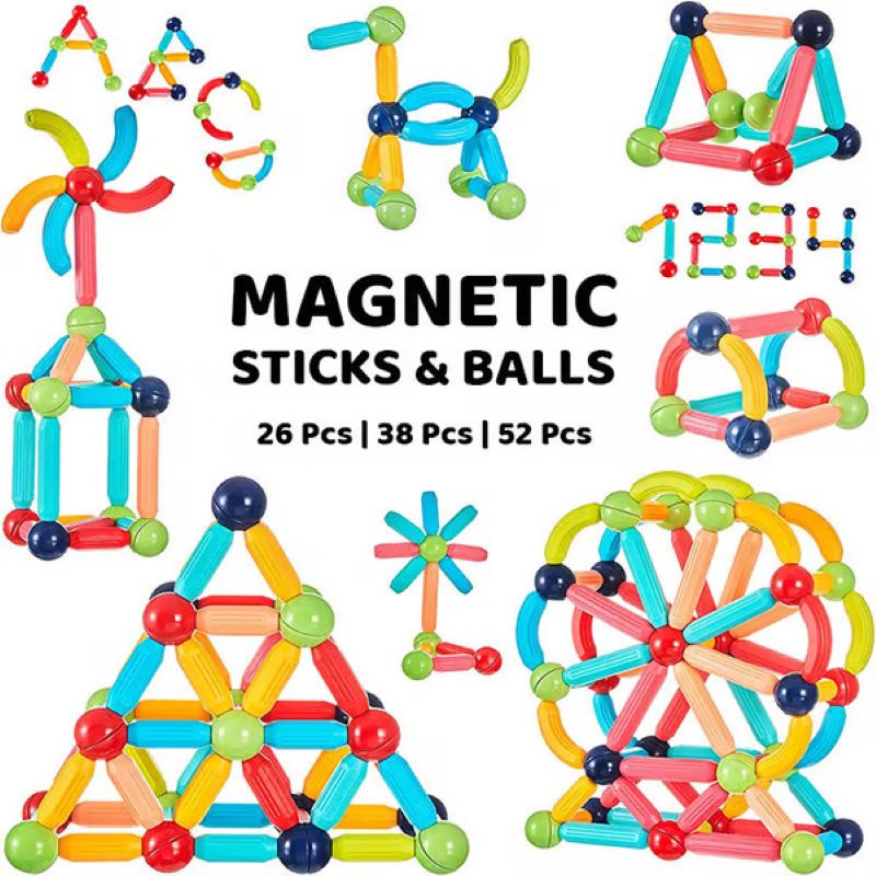 Magnetic stick building blocks, suitable for children's early development