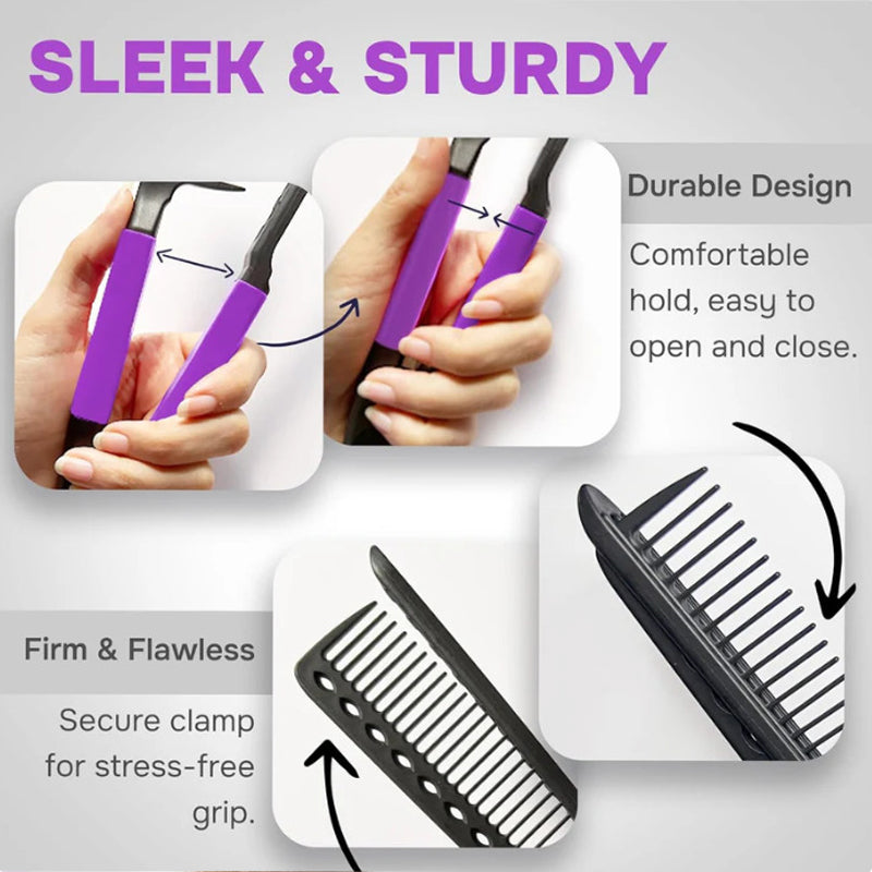 Hair straightening comb