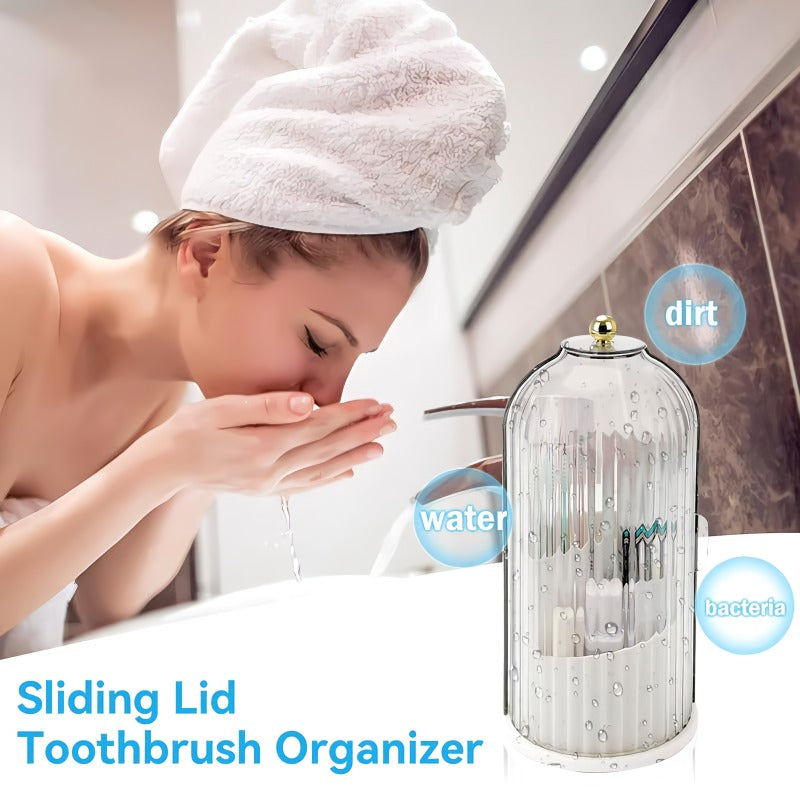 ✨Sliding cover toothbrush storage box