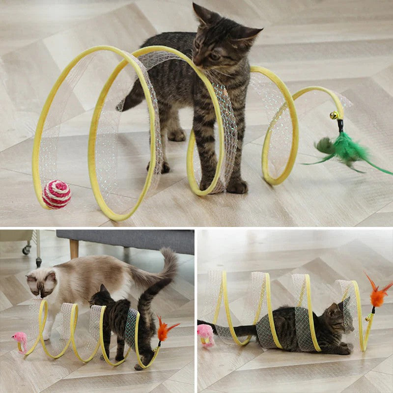 Foldable cat tunnel