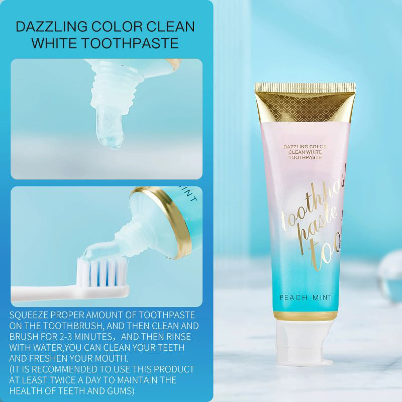 Colored whitening toothpaste