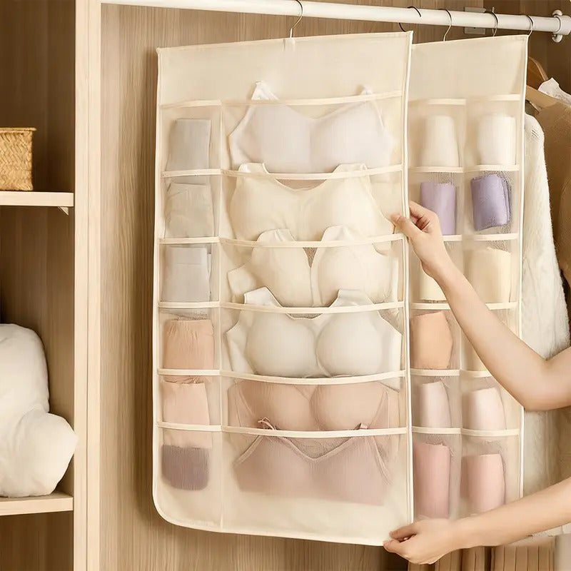 Double-sided underwear storage bag