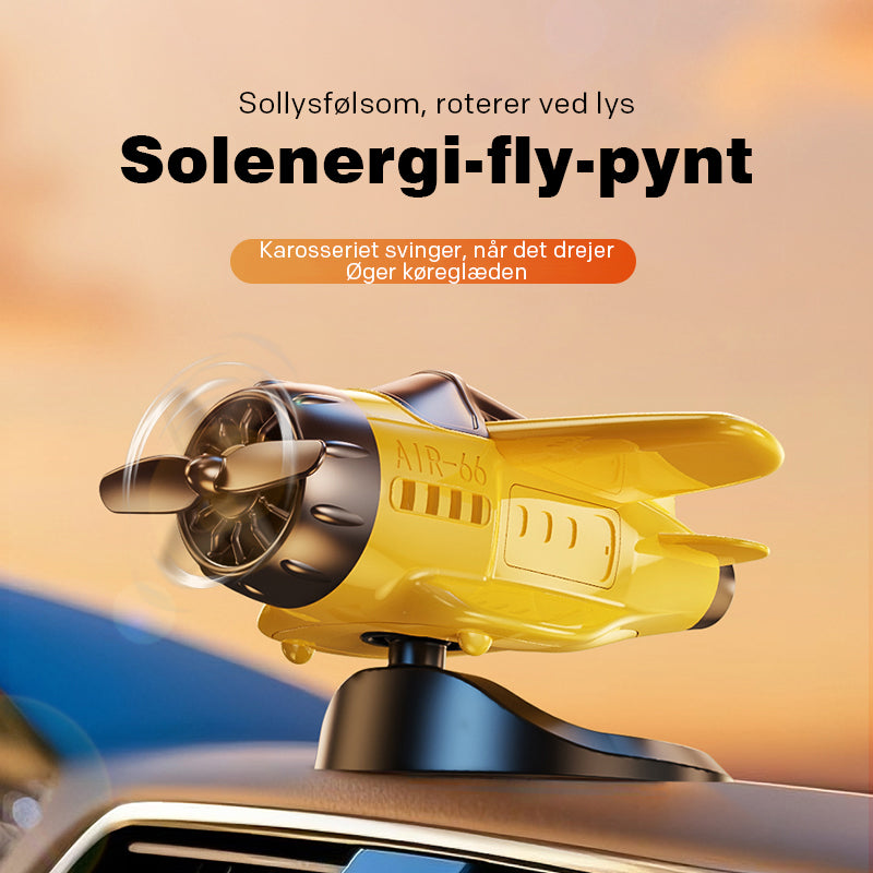 Solcelledrevne flyformede bilpynt