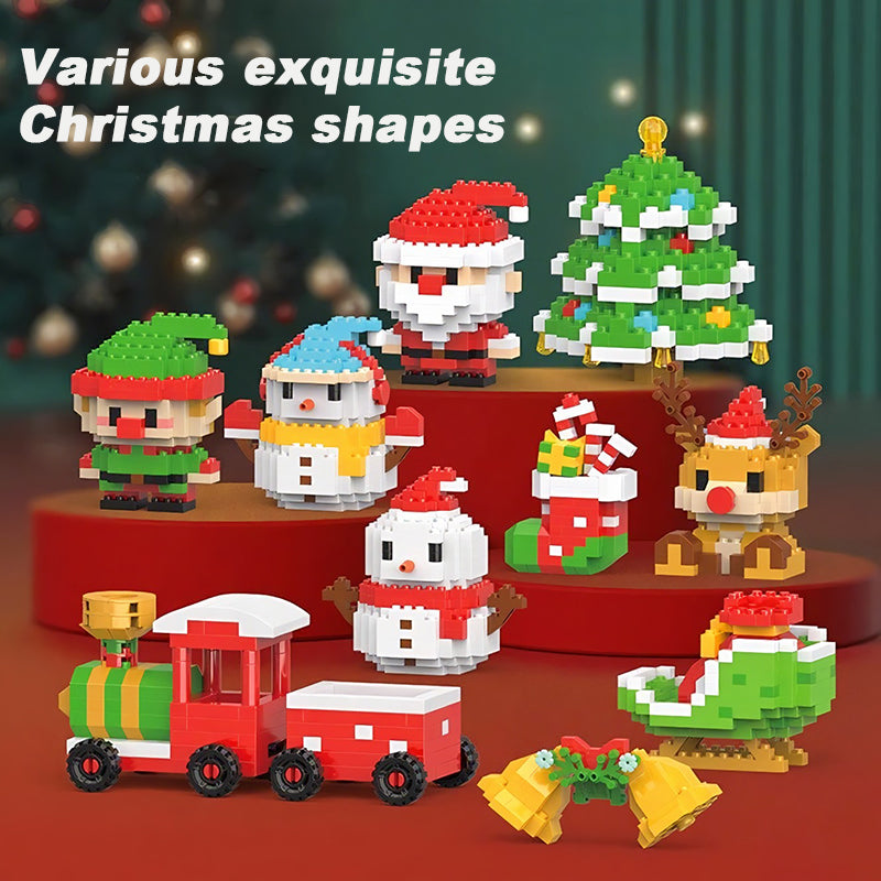 Christmas style children's educational building block toys