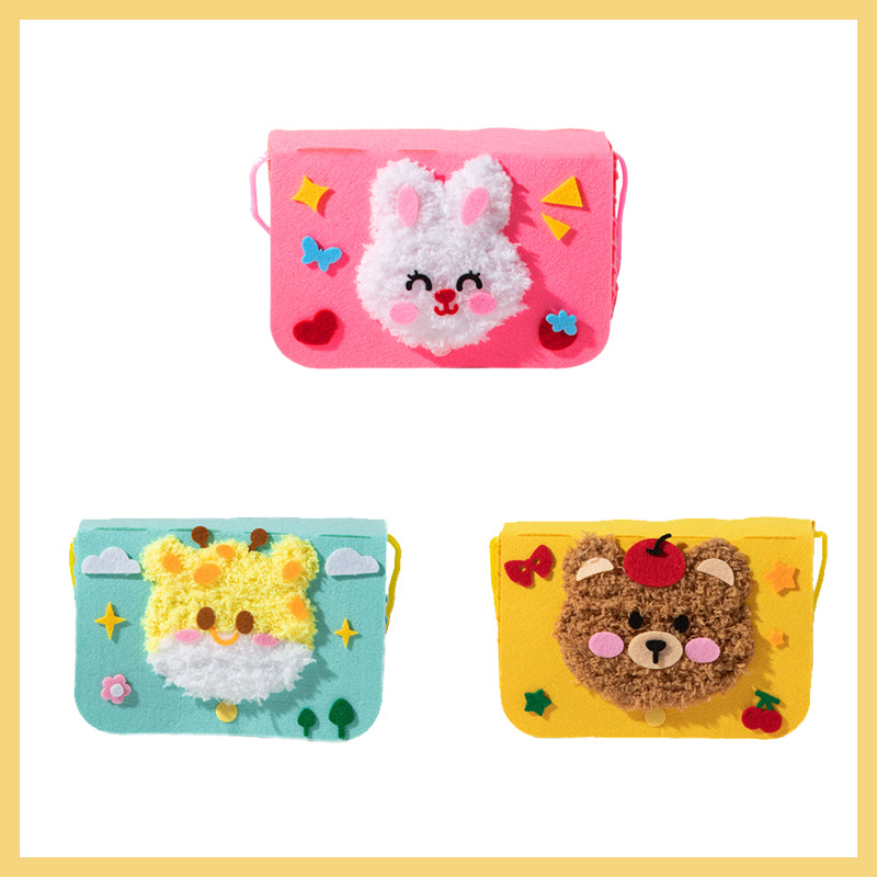 Wool Embroidery Painting Crossbody Bag