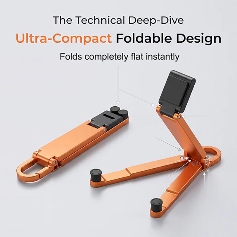 Mini Aluminum Alloy Phone Stand Keychain – Foldable Desktop Stand
