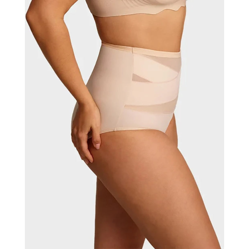 Plus-size high-waisted cross-over shaping underwear
