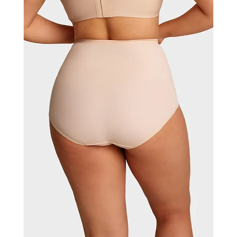 Plus-size high-waisted cross-over shaping underwear