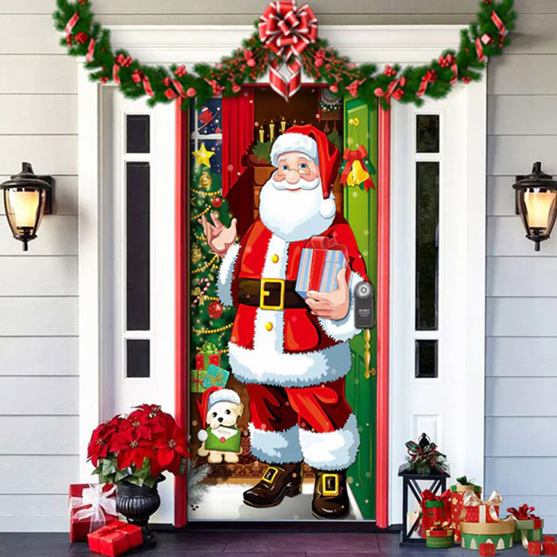 Christmas decoration door cover
