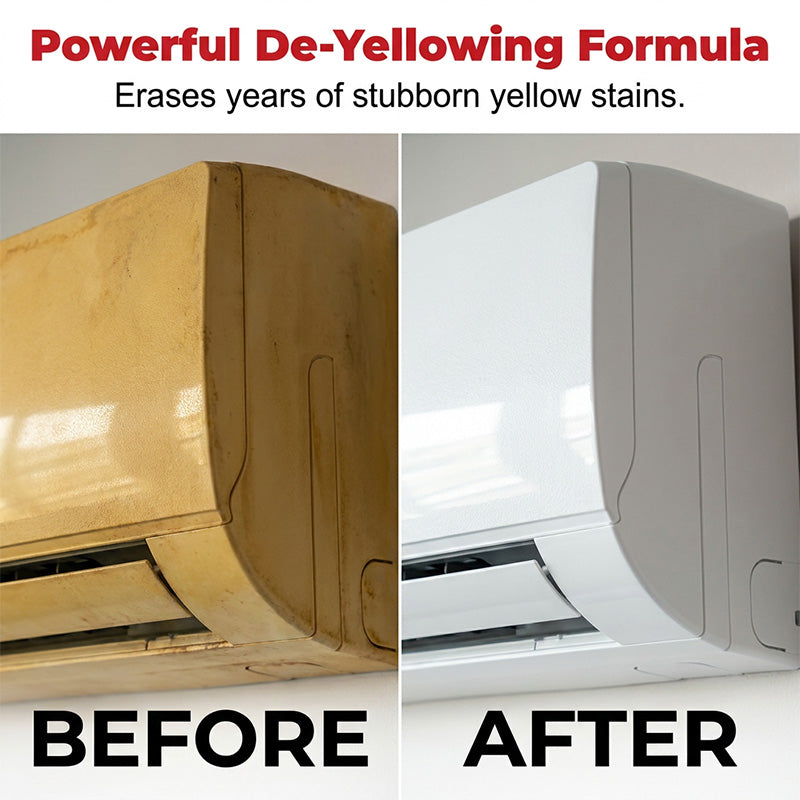 Anti-yellowing spray cleaner
