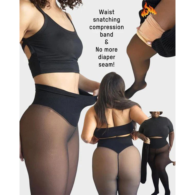 High-Waisted Tummy-Control Stretch Tights