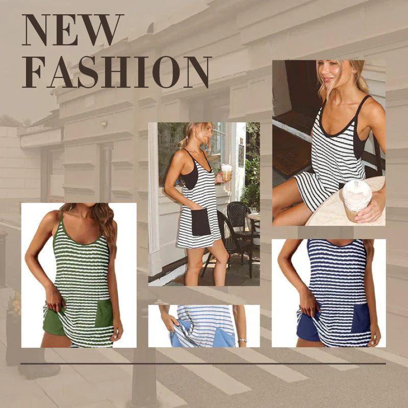 Women's Sleeveless Summer Dress with Shorts