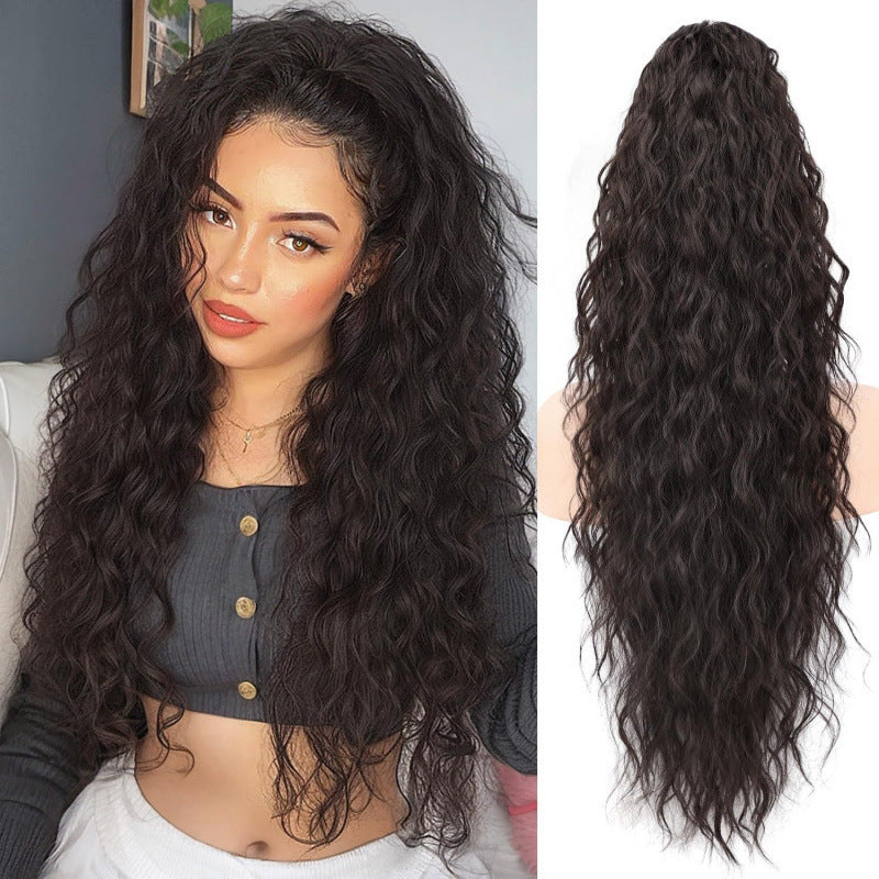 Water ripple ponytail wig