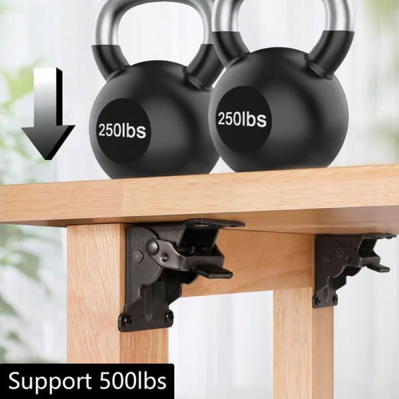 Table support self-locking hinge