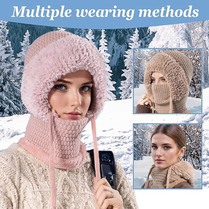 Women's 3-in-1 Knitted Hat
