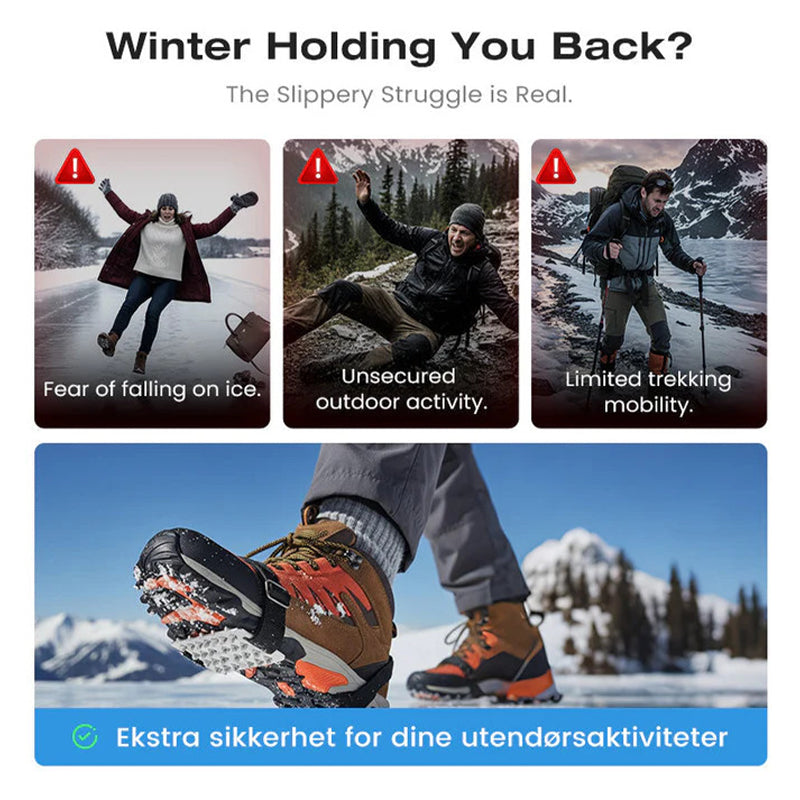 Durable anti-slip shoe crampon set